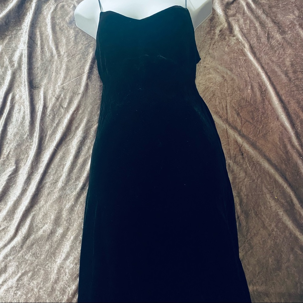 Stunning VNTG y2k Gigi Velvet Silk Floor Length Slip Dress - Picture 11 of 13